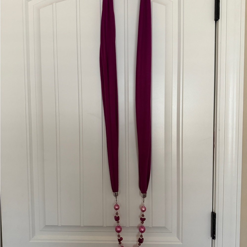 Purple Beaded Scarf – Elegant & Versatile - Picture 4 of 4